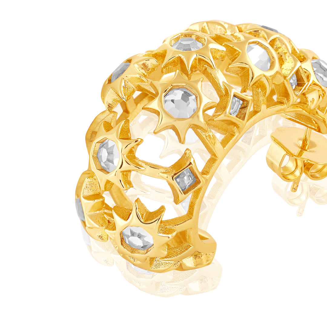 Celeste Mirror Hoop Earrings