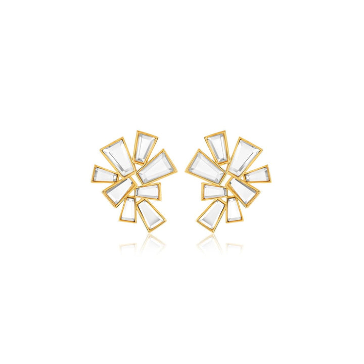 Angel Dust Baguette Mirror Stud Earring