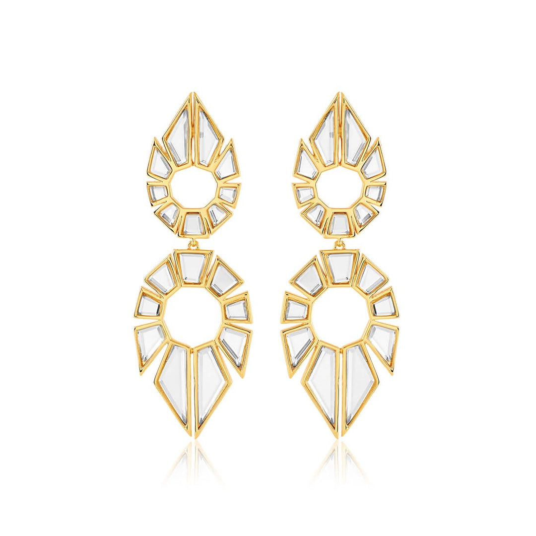 Bombay Deco Statement Mirror Earrings
