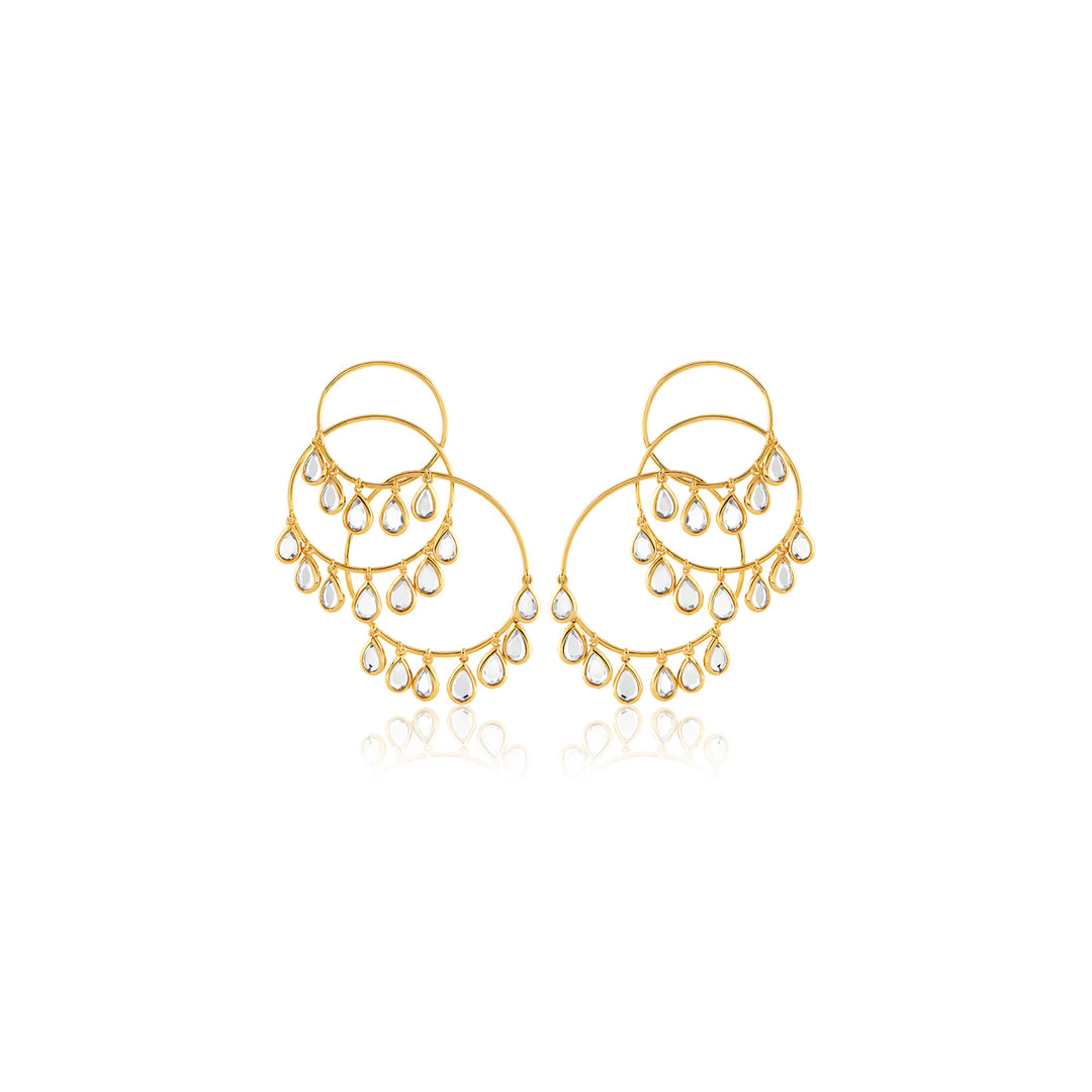 Ayaana Triple Hoop Mirror Earrings