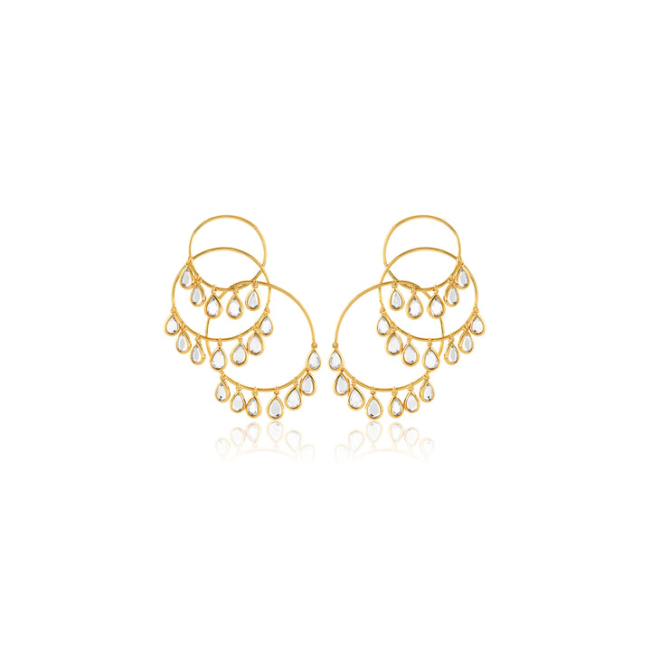 Ayaana Triple Hoop Mirror Earrings