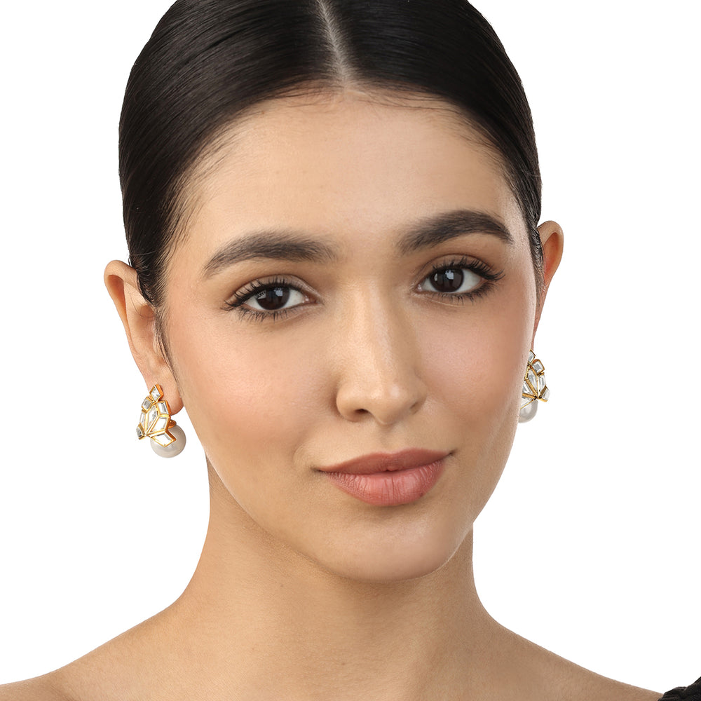 Flor Pearl Earrings - Isharya | Modern Indian Jewelry