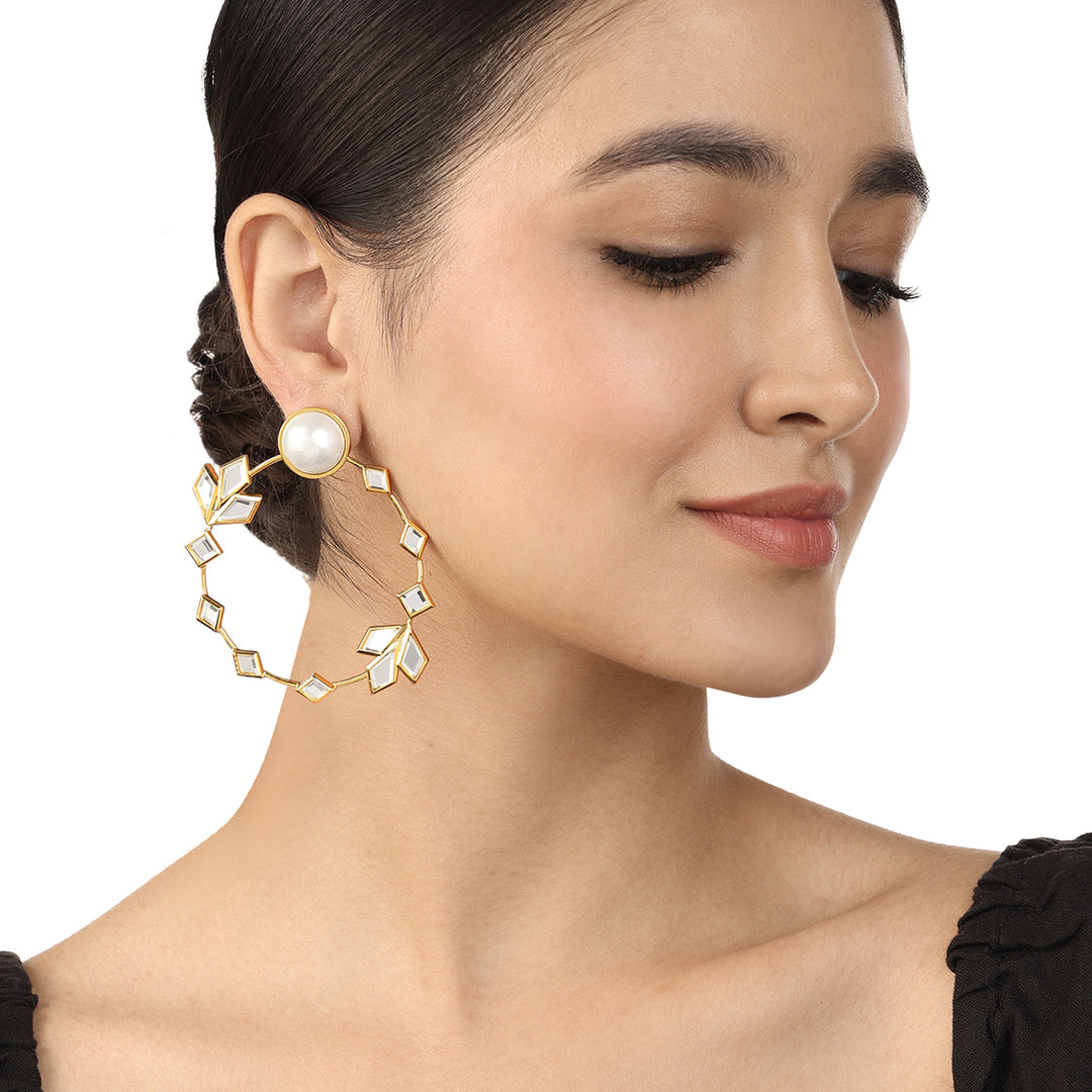 Flor Hoop Earrings - Isharya | Modern Indian Jewelry