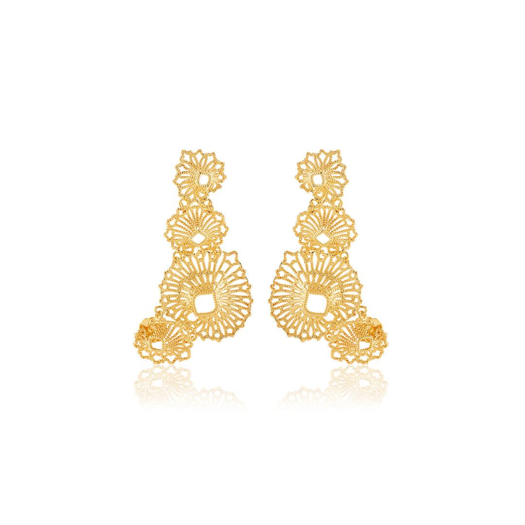 Gypsy Soul Leaf Cascading Statement Earrings