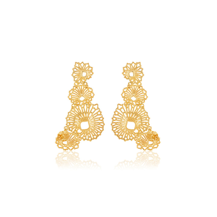 Gypsy Soul Leaf Cascading Statement Earrings