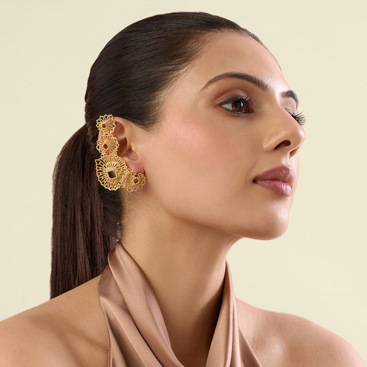 Gypsy Soul Leaf Cascading Statement Earrings
