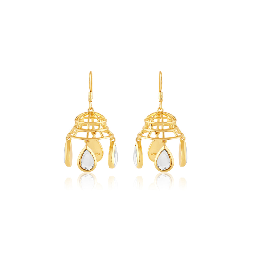 Ayaana Bell Mirror Dangling Earrings