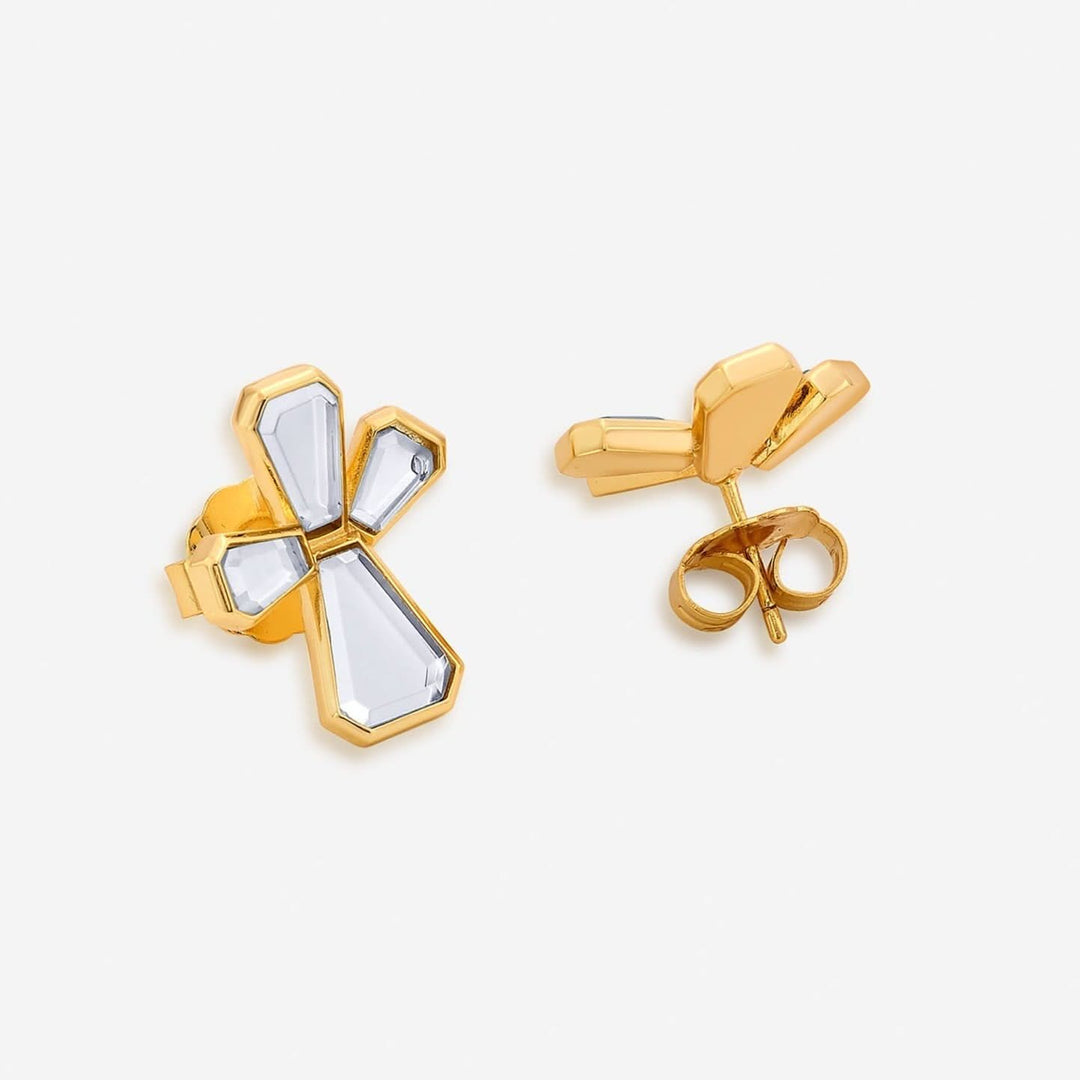 Ayaana Abstract Petals Stud Earrings