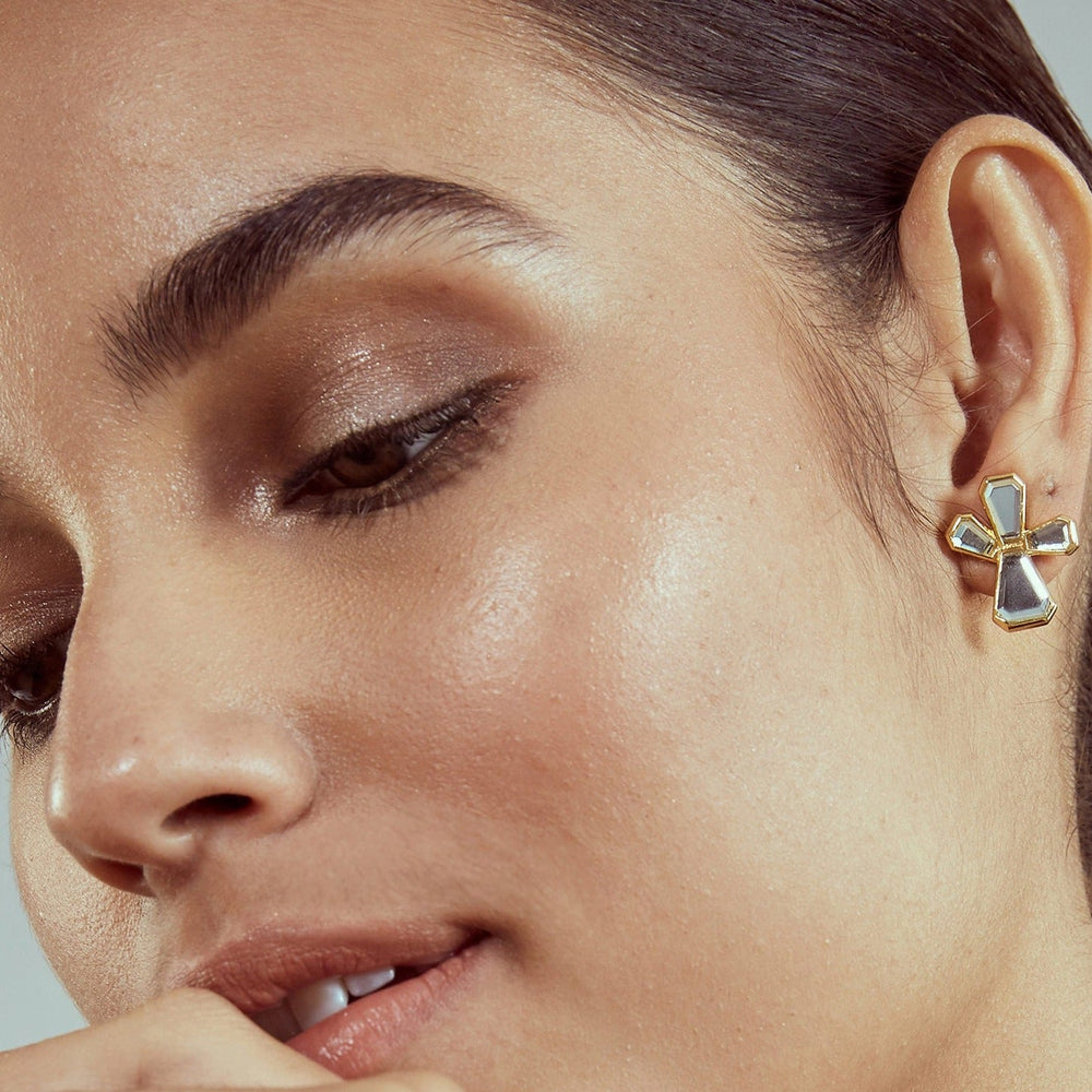 Ayaana Abstract Petals Stud Earrings
