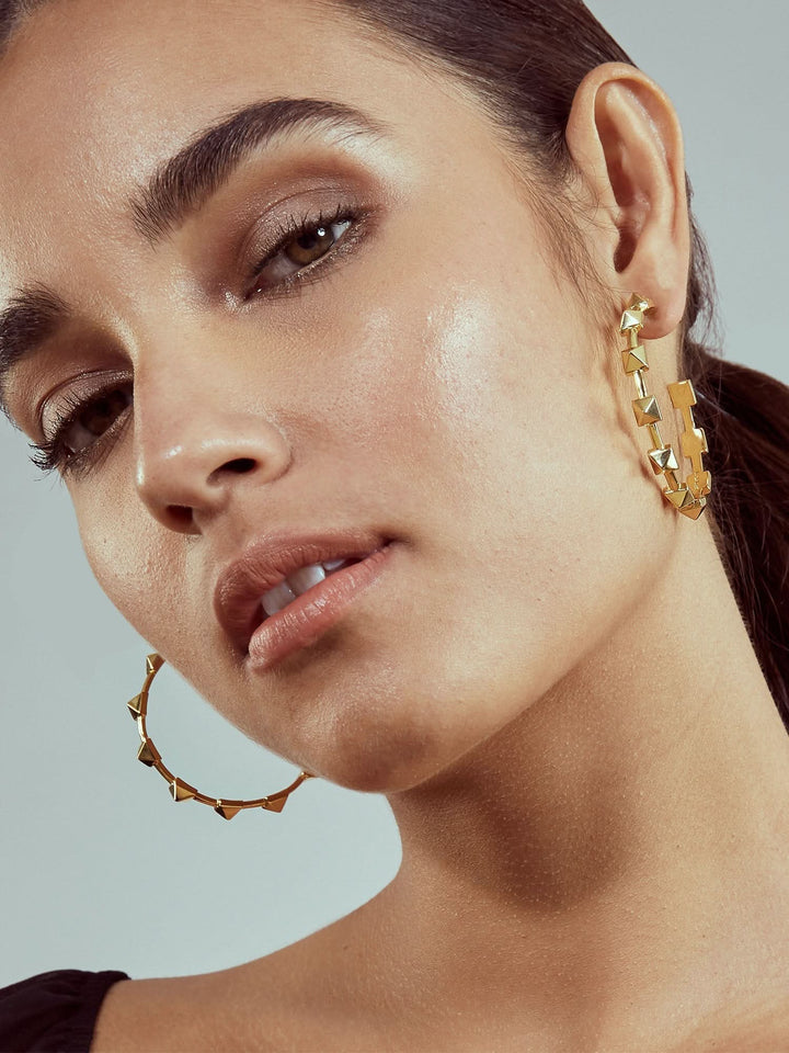 Ayaana Pyramid Stud Hoops