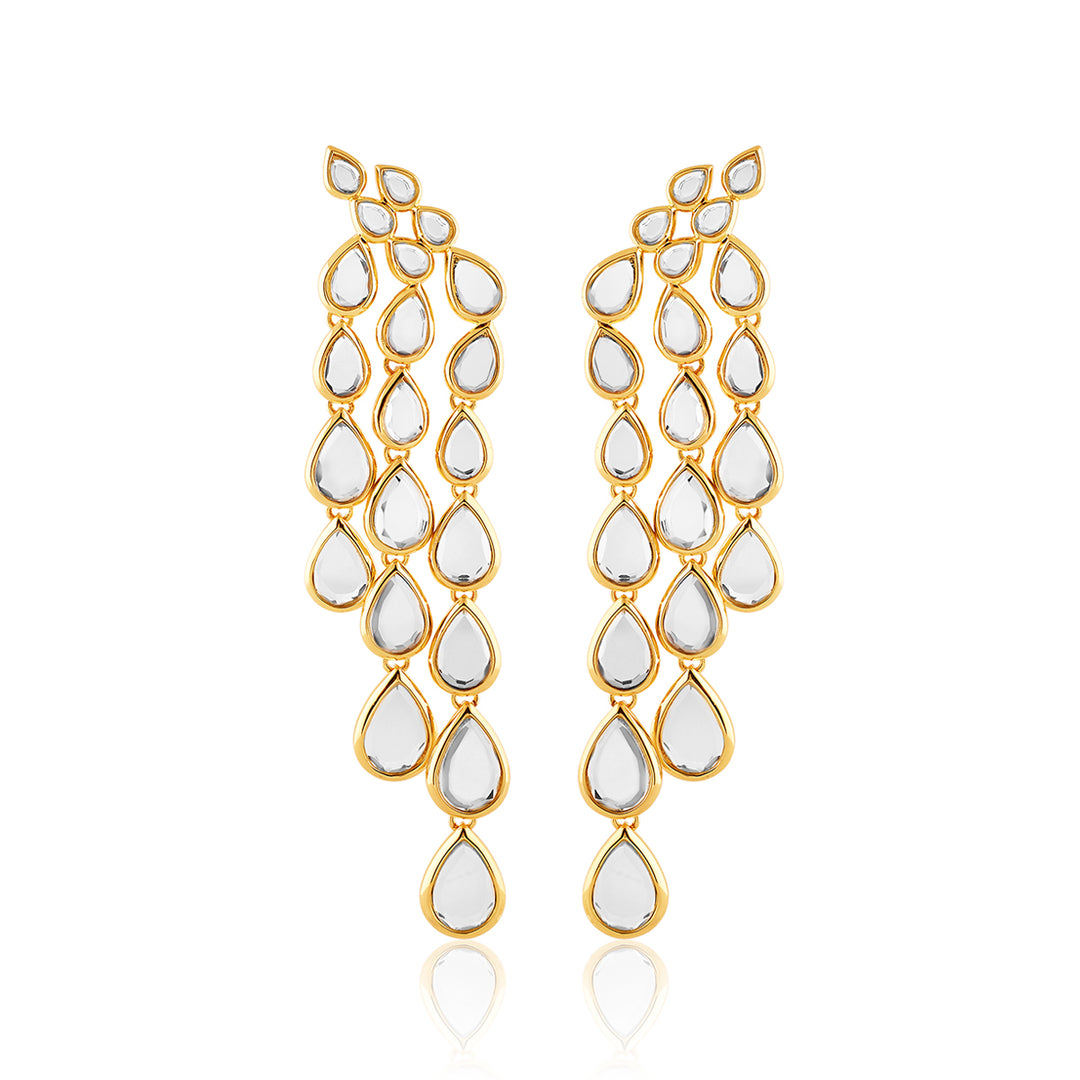Limelight Mirror Drop Cascading Earrings
