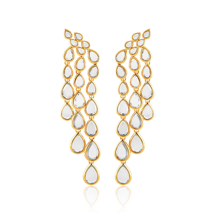 Limelight Mirror Drop Cascading Earrings