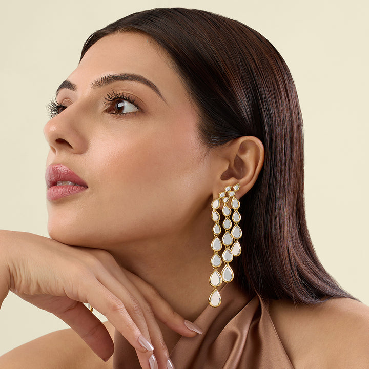 Limelight Mirror Drop Cascading Earrings