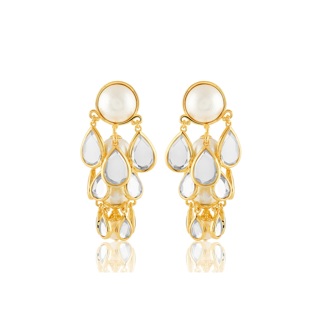 Limelight Layered Mirror Drop Earrings