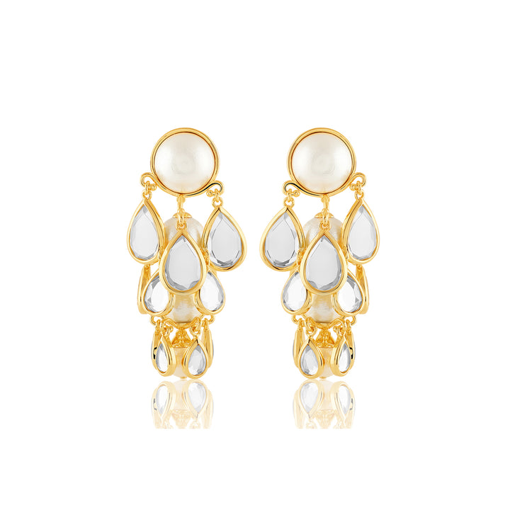 Limelight Layered Mirror Drop Earrings