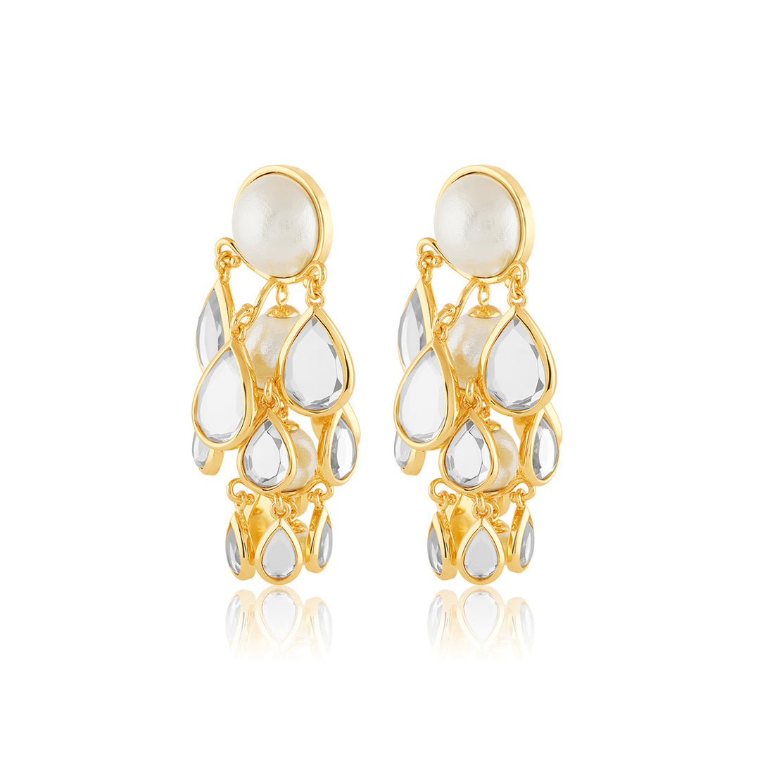 Limelight Layered Mirror Drop Earrings