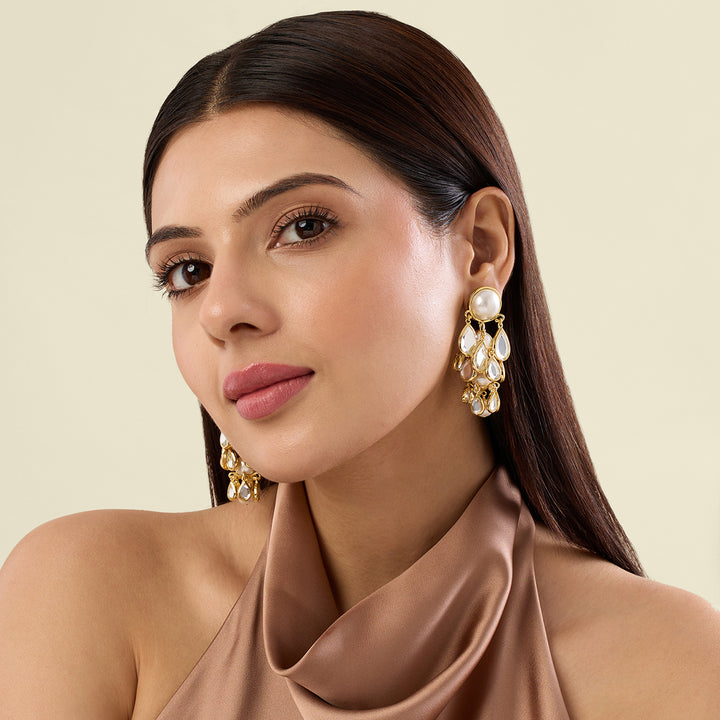 Limelight Layered Mirror Drop Earrings