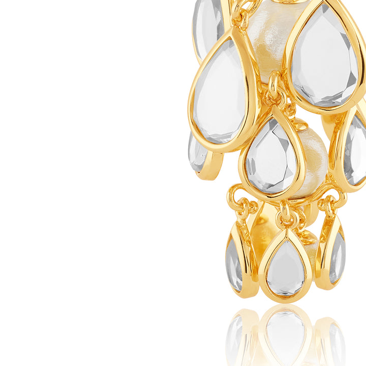 Limelight Layered Mirror Drop Earrings