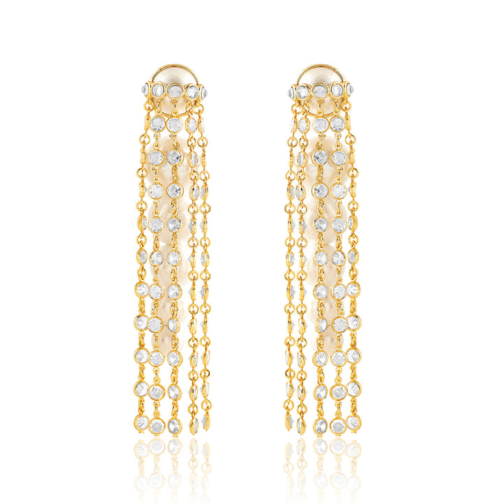 Limelight Pearl & Chain Long Earrings