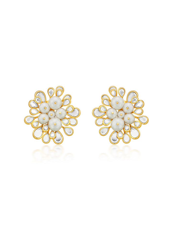 Limelight Cluster Of Pearls Statement Stud Earrings