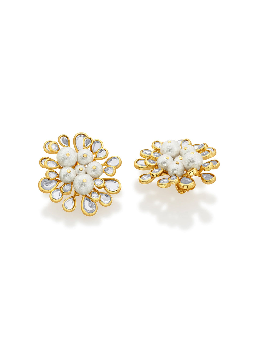 Limelight Cluster Of Pearls Statement Stud Earrings