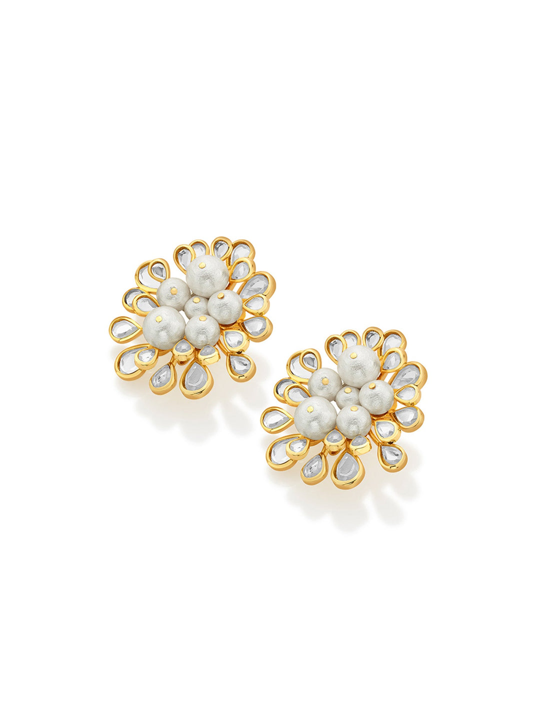 Limelight Cluster Of Pearls Statement Stud Earrings