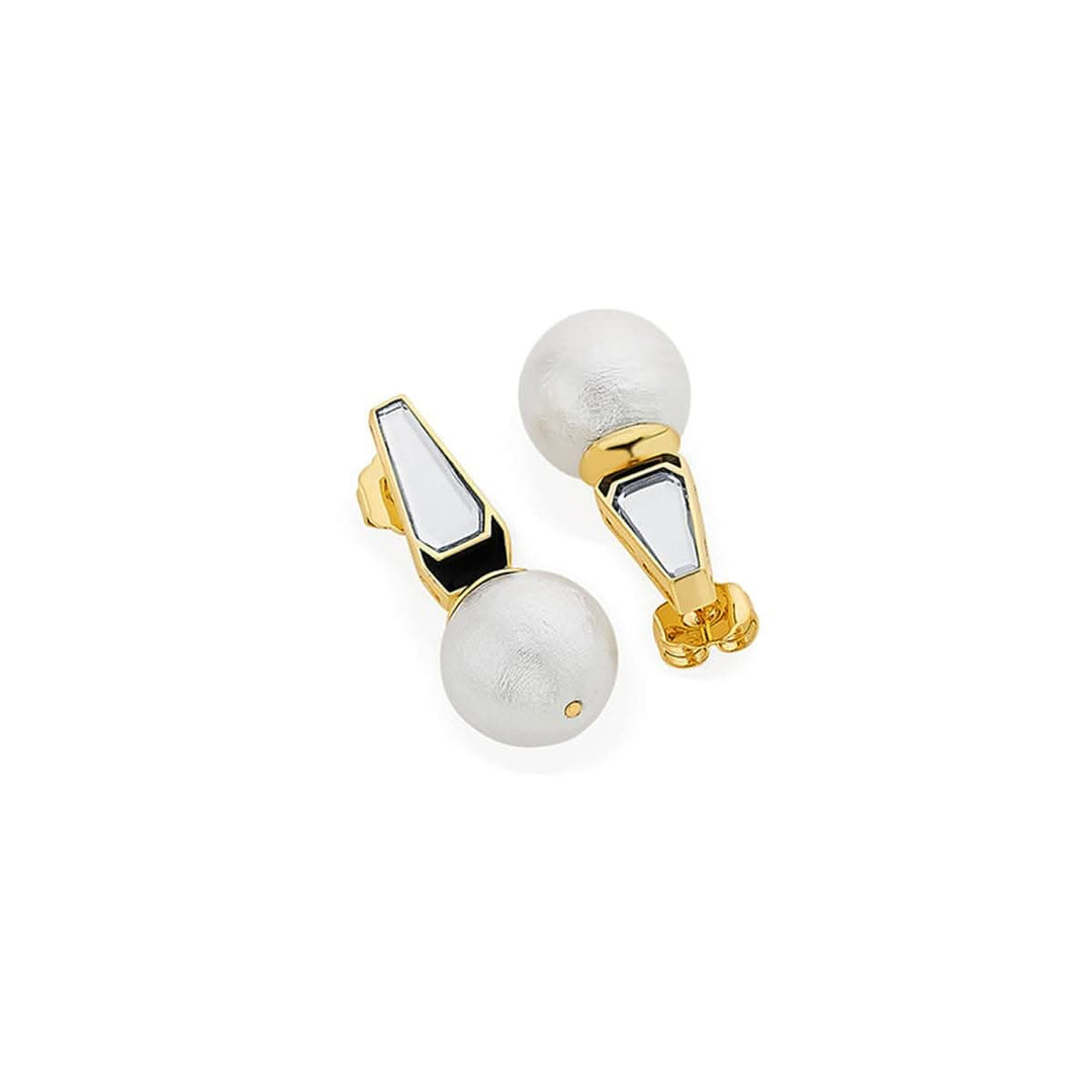 Ayaana Mirror and Pearl Libra Earring