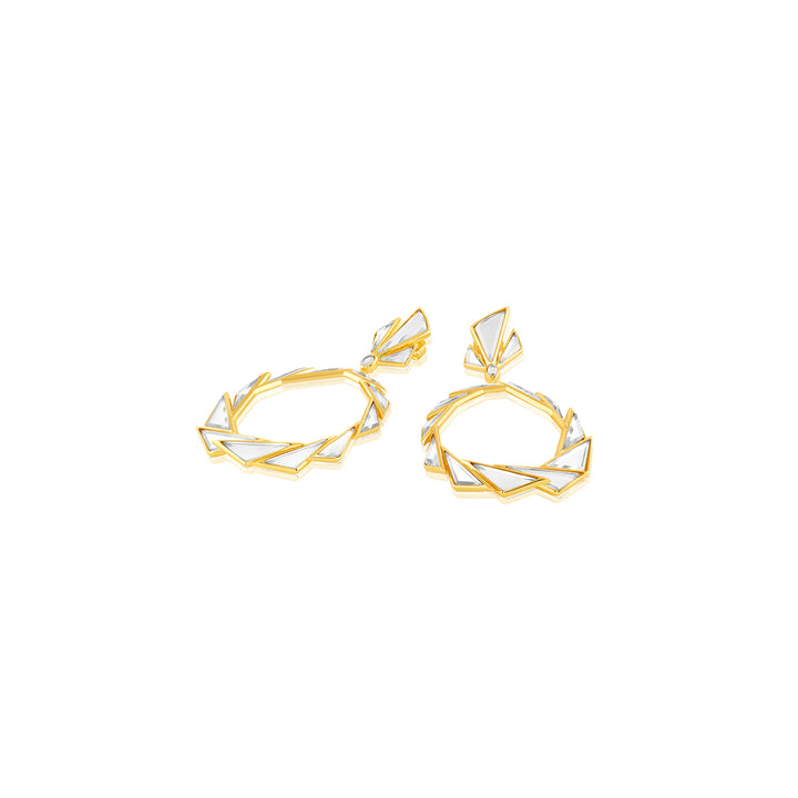 Demi Goddess Mirror Statement Libra Earrings