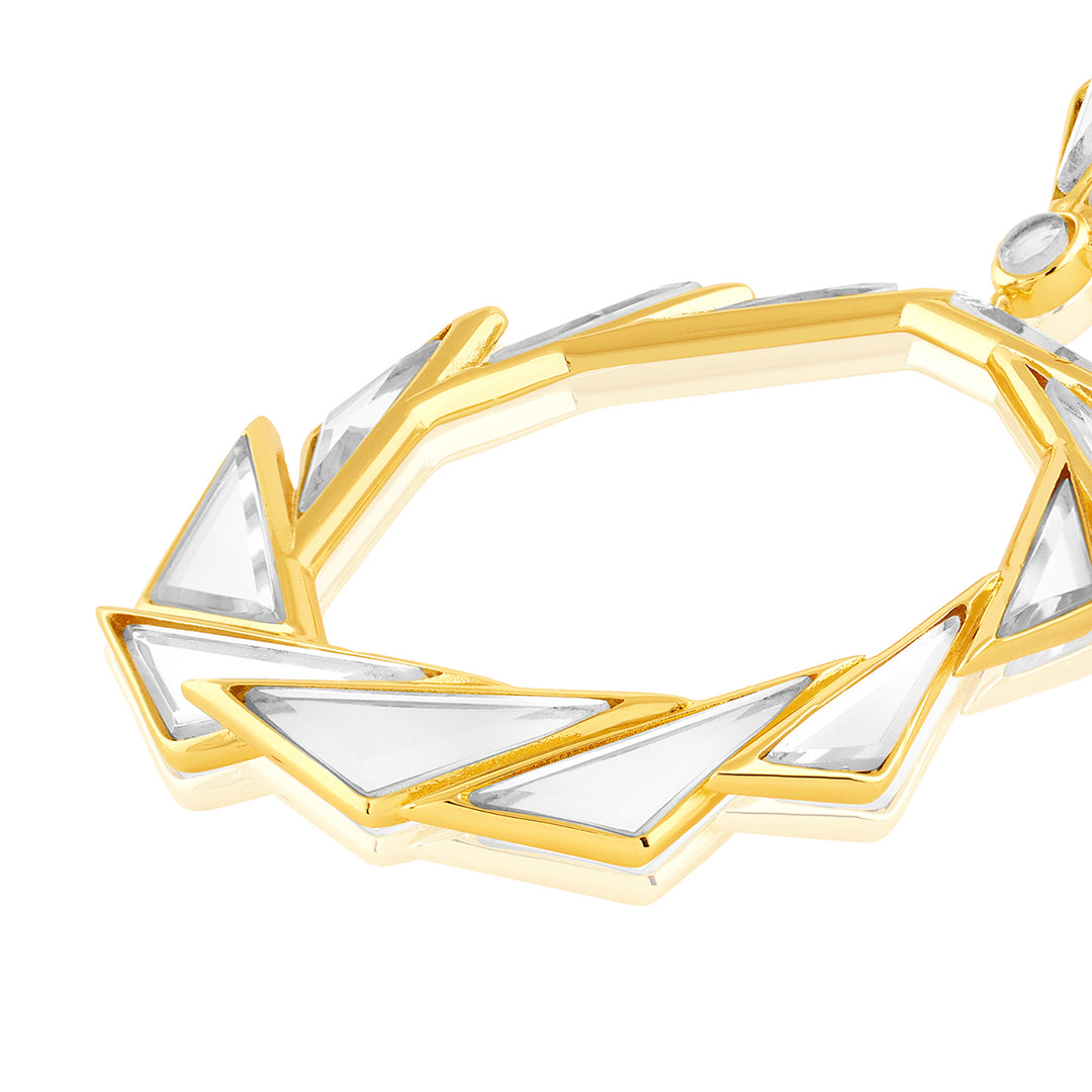 Demi Goddess Mirror Statement Libra Earrings