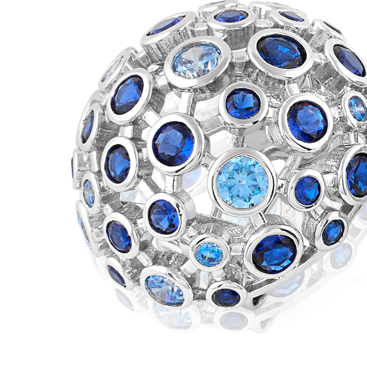 Crystal Ball Blue Party Studs