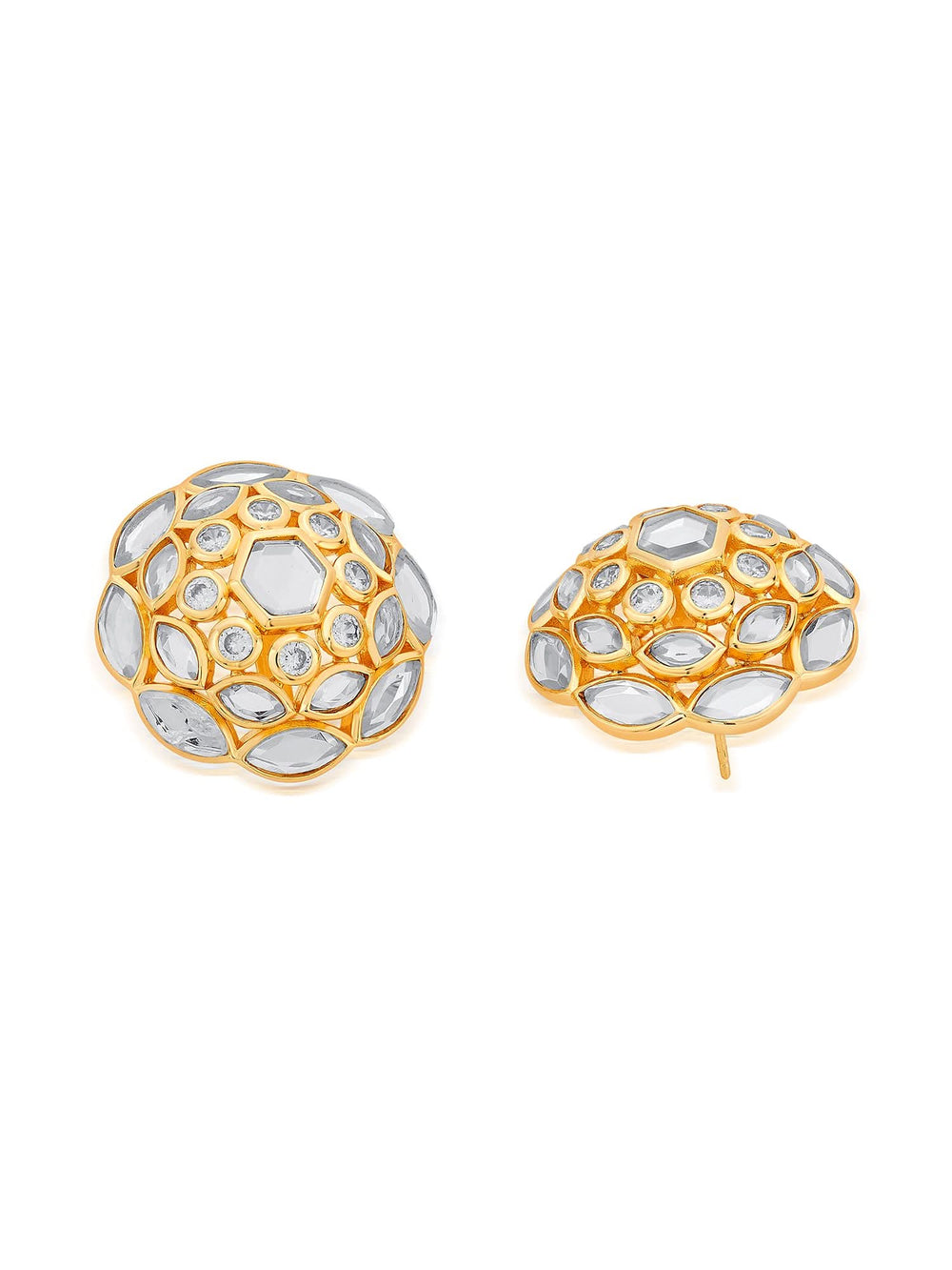 Marquise Mirror Cluster Stud Earrings