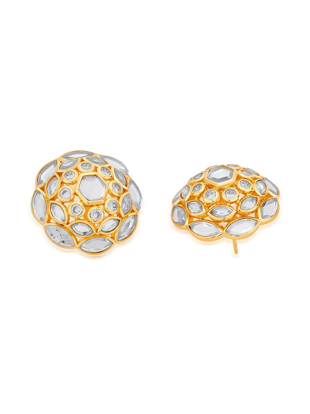 Marquise Mirror Cluster Stud Earrings