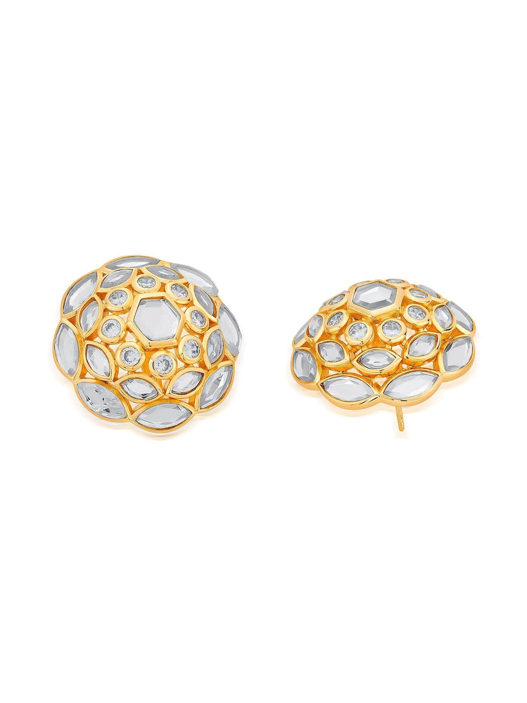 Marquise Mirror Cluster Stud Earrings