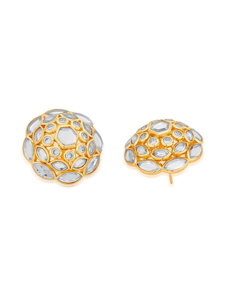 Marquise Mirror Cluster Stud Earrings