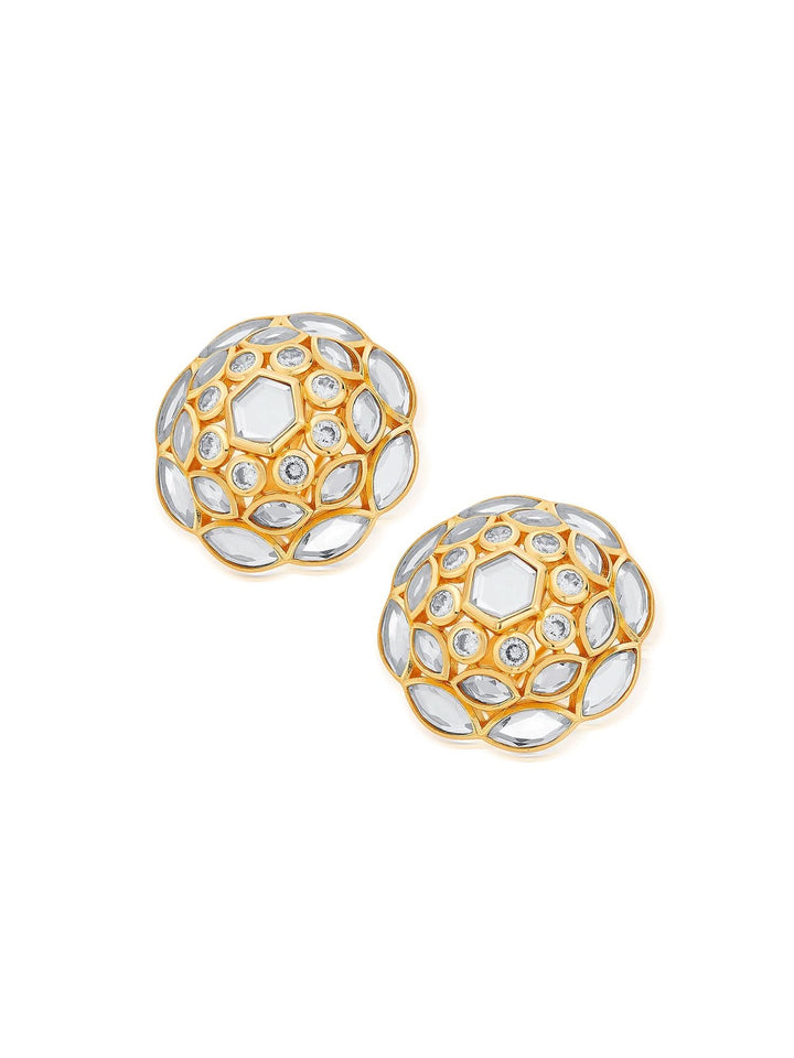 Marquise Mirror Cluster Stud Earrings
