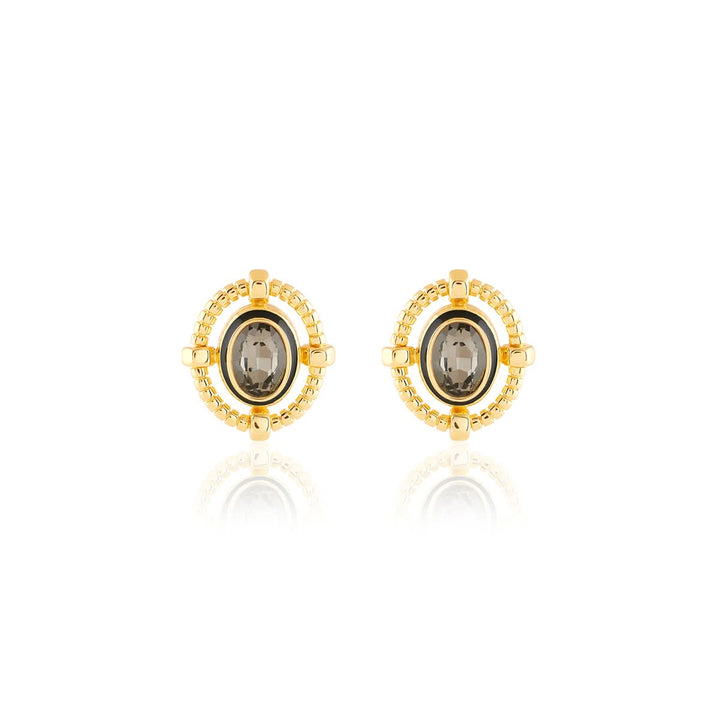Amal Grey Crystal Studs