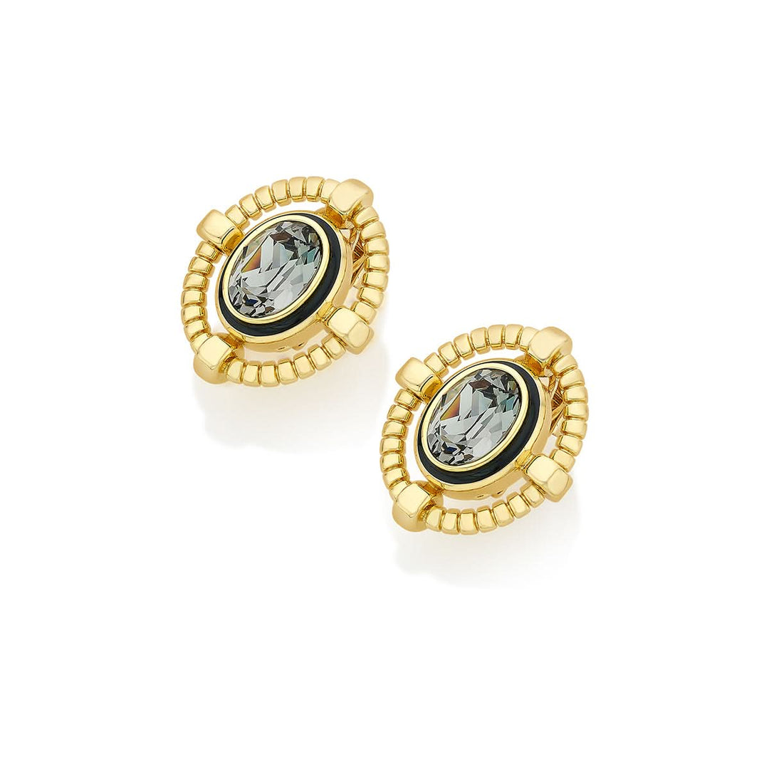 Amal Grey Crystal Studs