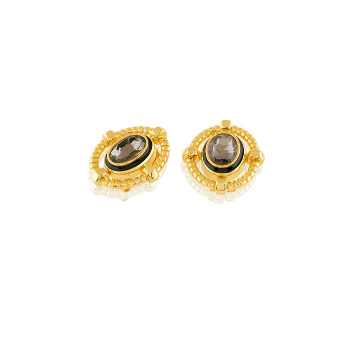 Amal Grey Crystal Studs