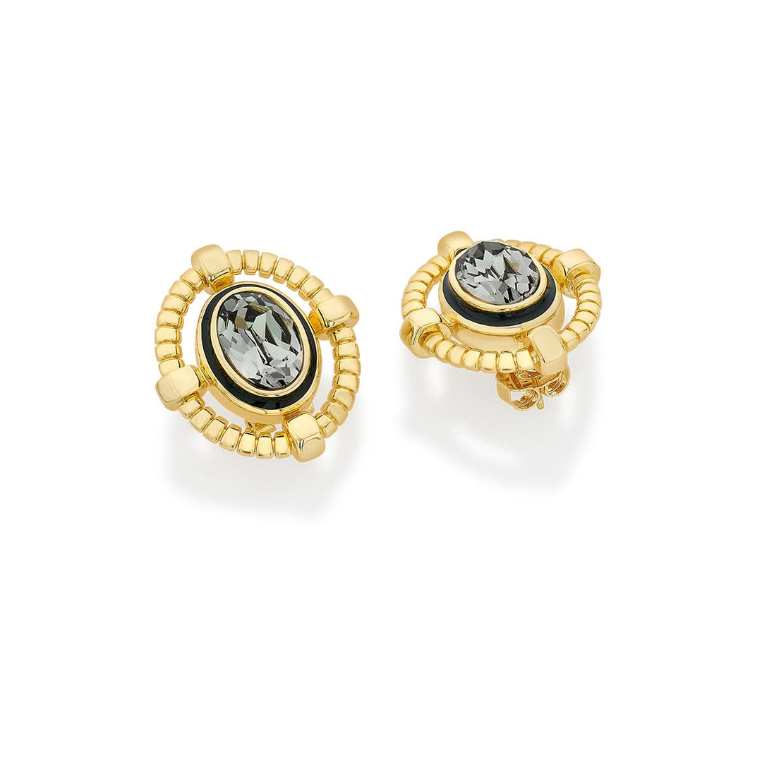 Amal Grey Crystal Studs