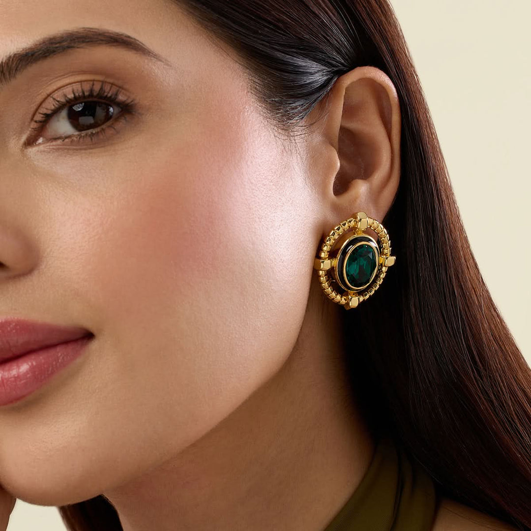 Burke Emerald Studs
