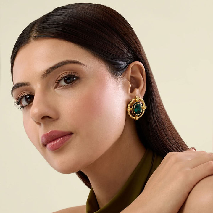 Burke Emerald Studs