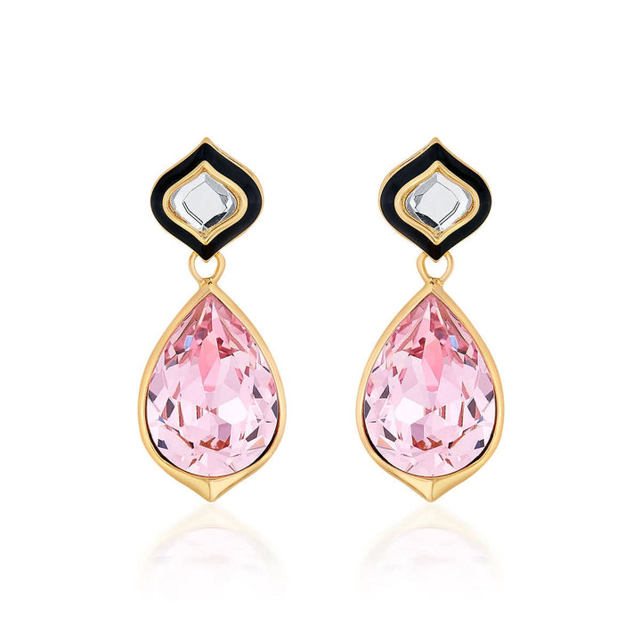 Meher Pink Crystal Earrings