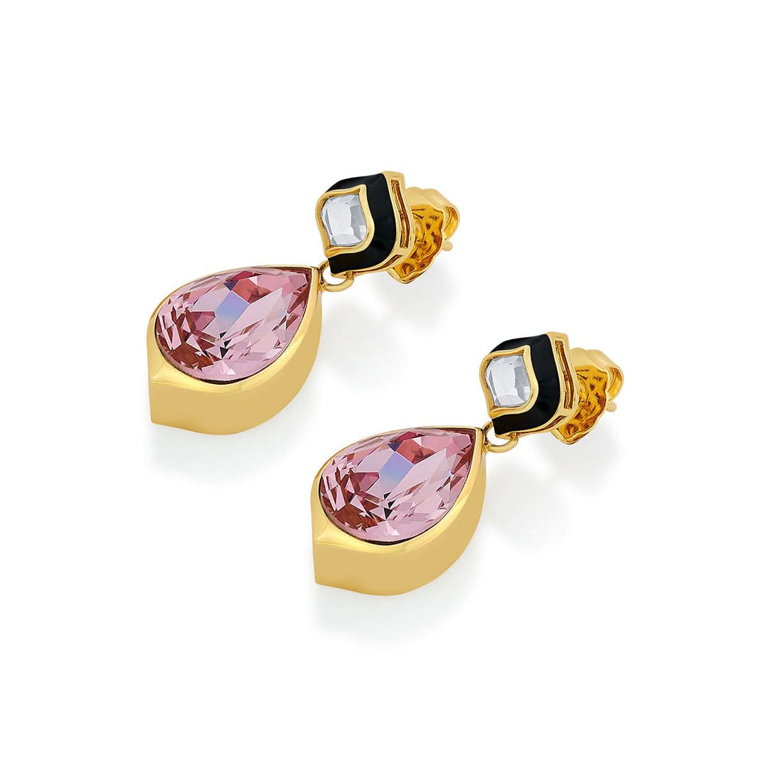 Meher Pink Crystal Earrings