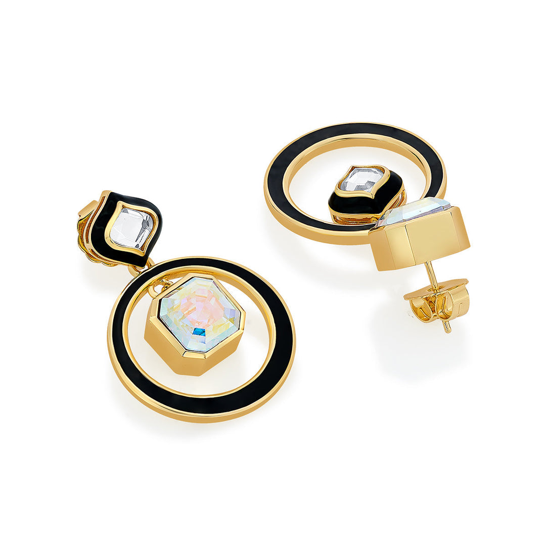 Meher Enamel Mirror Earrings