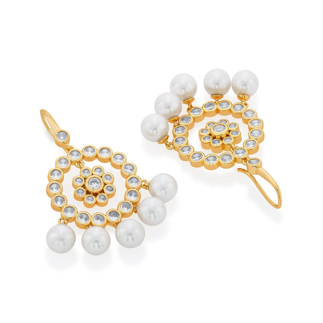 Amara CZ Pearl Jhumka Earring