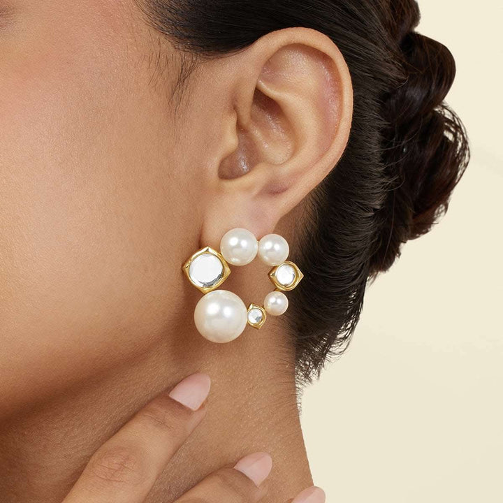 Amara Pearl CZ Earrings