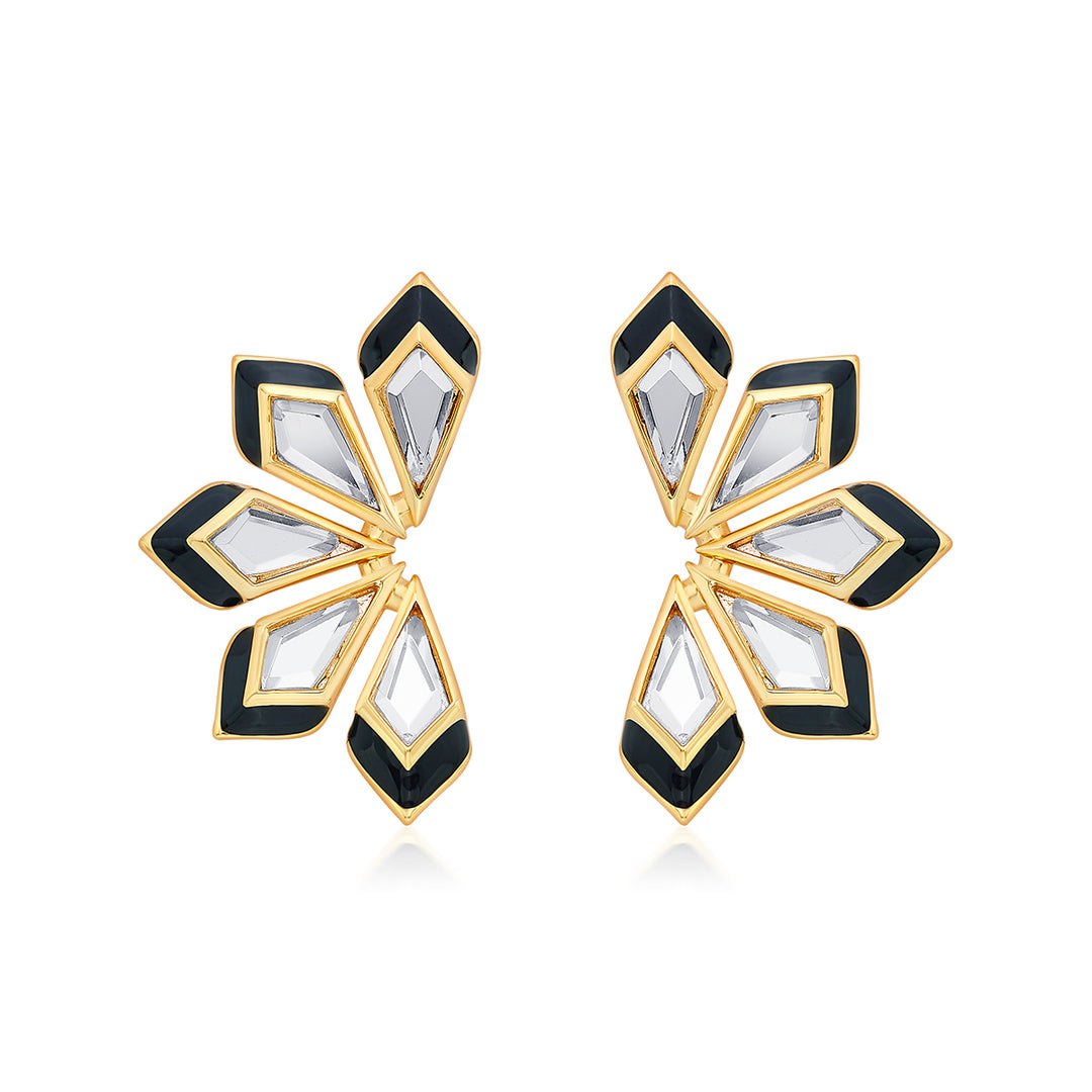 Amina Mirror Flower Earrings