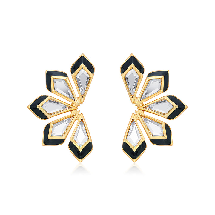 Amina Mirror Flower Earrings