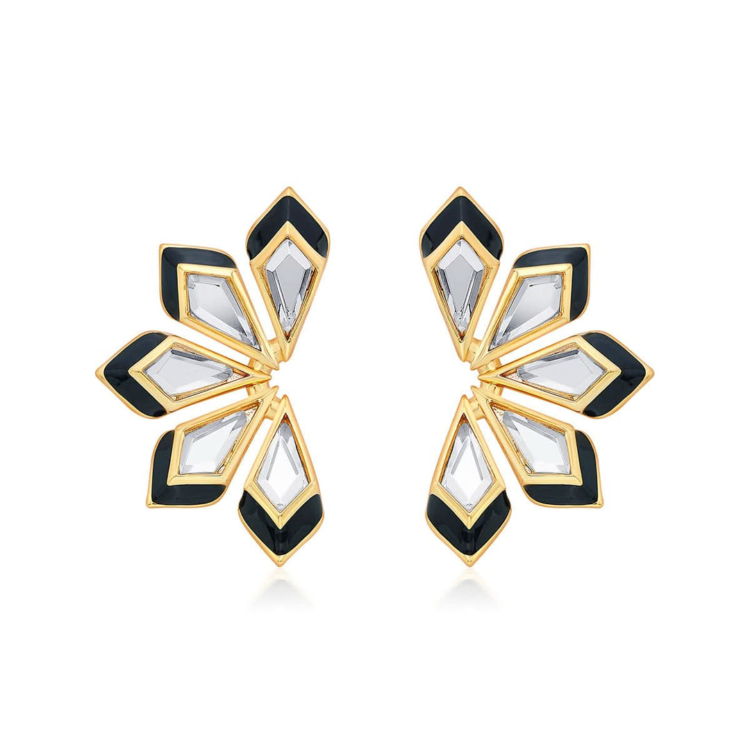 Amina Mirror Flower Earrings