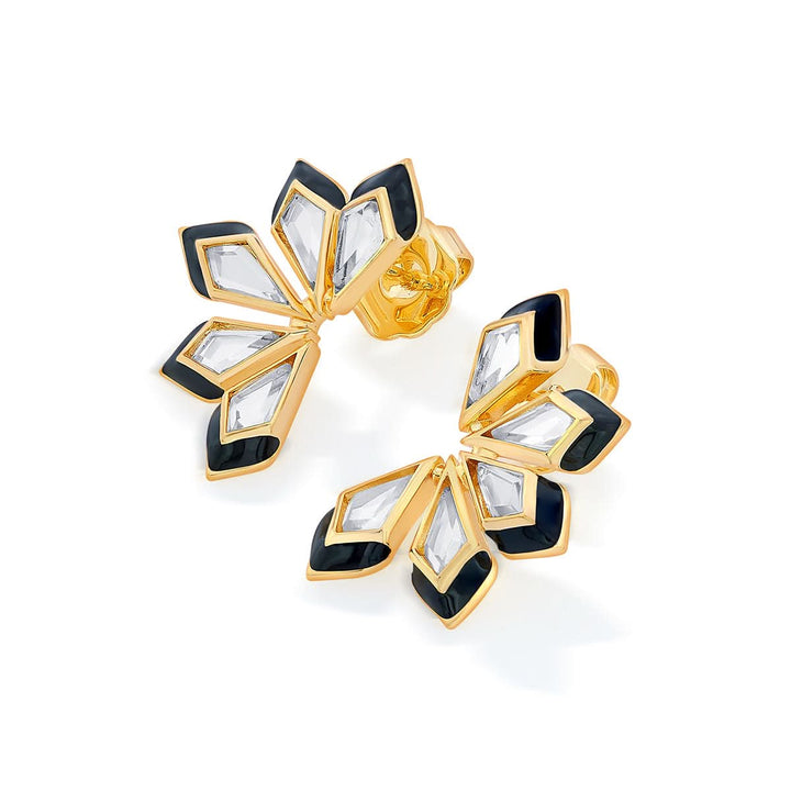 Amina Mirror Flower Earrings